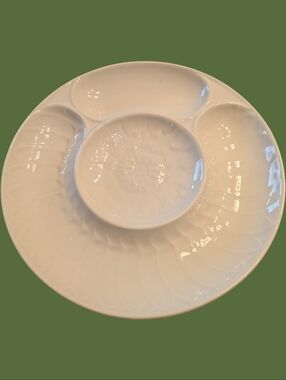 Artichoke Serving Platter Pillivuyt France Porcelain Embossed Artichoke Plate